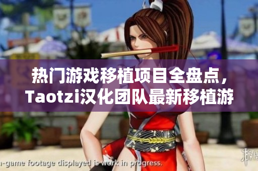 热门游戏移植项目全盘点，Taotzi汉化团队最新移植游戏合集