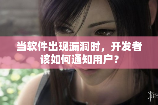 当软件出现漏洞时，开发者该如何通知用户？
