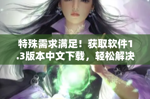 特殊需求满足！获取软件1.3版本中文下载，轻松解决汉化烦恼