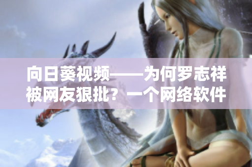 向日葵视频——为何罗志祥被网友狠批？一个网络软件的启示
