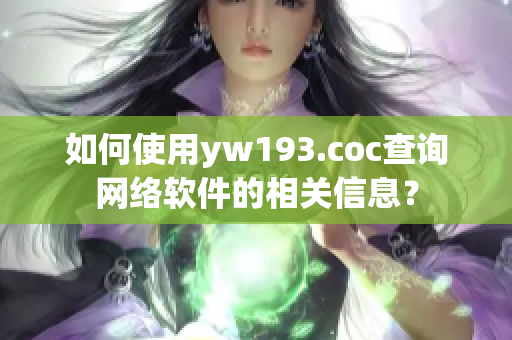 如何使用yw193.coc查询网络软件的相关信息？