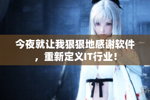 今夜就让我狠狠地感谢软件，重新定义IT行业！