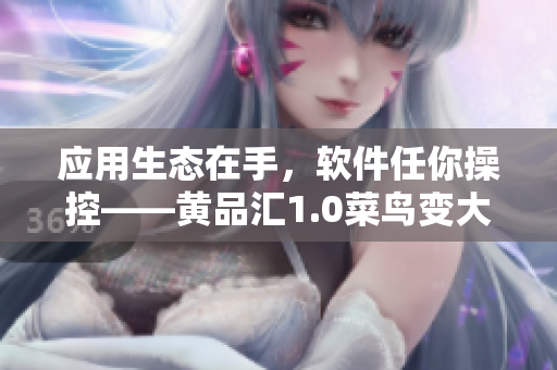 应用生态在手，软件任你操控——黄品汇1.0菜鸟变大咖