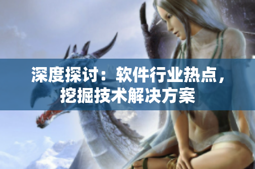 深度探讨：软件行业热点，挖掘技术解决方案