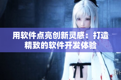用软件点亮创新灵感：打造精致的软件开发体验