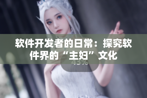 软件开发者的日常：探究软件界的“主妇”文化