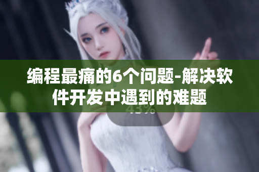 编程最痛的6个问题-解决软件开发中遇到的难题