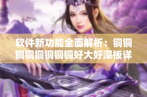 软件新功能全面解析：铜铜铜铜铜铜铜铜好大好深板详细介绍