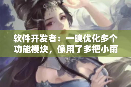 软件开发者：一晚优化多个功能模块，像用了多把小雨伞