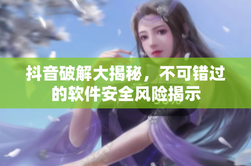 抖音破解大揭秘，不可错过的软件安全风险揭示