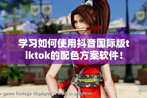 学习如何使用抖音国际版tiktok的配色方案软件！