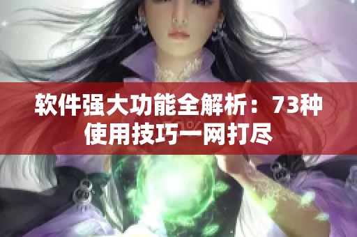 软件强大功能全解析：73种使用技巧一网打尽