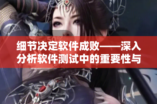 细节决定软件成败——深入分析软件测试中的重要性与实践技巧