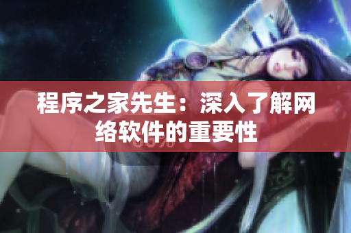 程序之家先生：深入了解网络软件的重要性