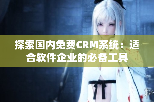 探索国内免费CRM系统：适合软件企业的必备工具