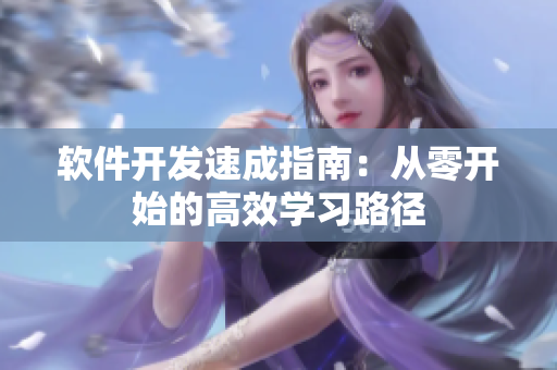 软件开发速成指南：从零开始的高效学习路径