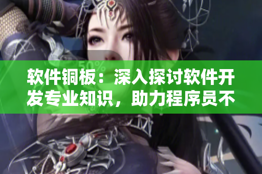 软件铜板：深入探讨软件开发专业知识，助力程序员不断提升技能
