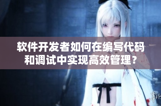软件开发者如何在编写代码和调试中实现高效管理？