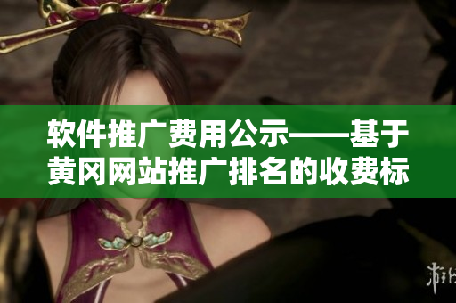 软件推广费用公示——基于黄冈网站推广排名的收费标准