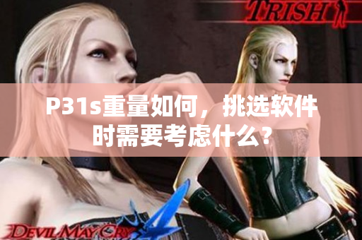 P31s重量如何，挑选软件时需要考虑什么？