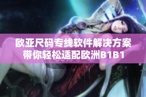 欧亚尺码专线软件解决方案带你轻松适配欧洲B1B1