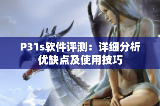 P31s软件评测：详细分析优缺点及使用技巧
