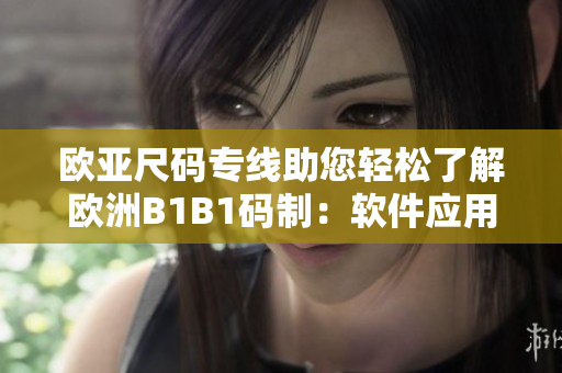 欧亚尺码专线助您轻松了解欧洲B1B1码制：软件应用实用指南