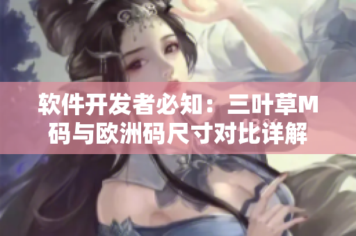 软件开发者必知：三叶草M码与欧洲码尺寸对比详解