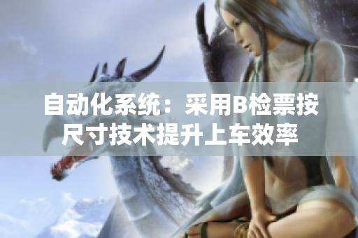 自动化系统：采用B检票按尺寸技术提升上车效率