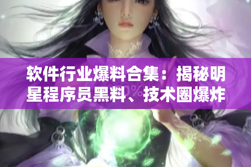 软件行业爆料合集：揭秘明星程序员黑料、技术圈爆炸事件一网打尽