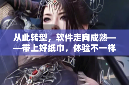 从此转型，软件走向成熟——带上好纸巾，体验不一样的编程之旅