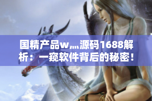 国精产品w灬源码1688解析：一窥软件背后的秘密！