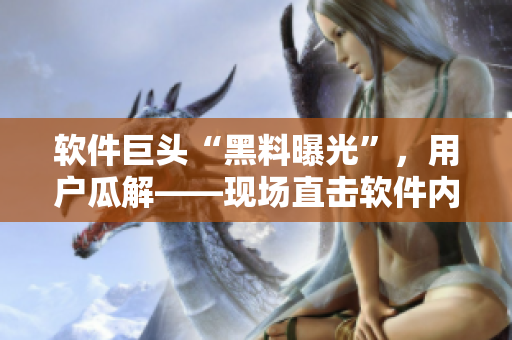 软件巨头“黑料曝光”，用户瓜解——现场直击软件内幕揭秘