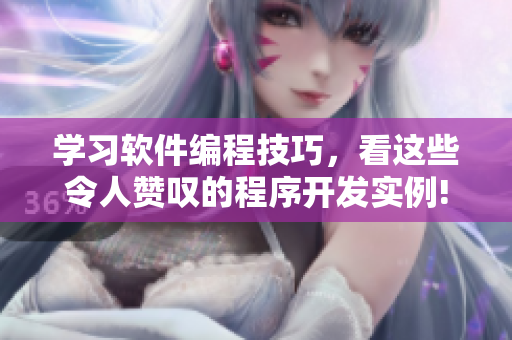学习软件编程技巧，看这些令人赞叹的程序开发实例!