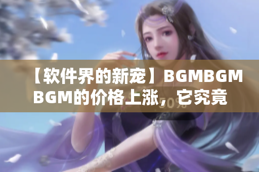 【软件界的新宠】BGMBGMBGM的价格上涨，它究竟有何魔力？