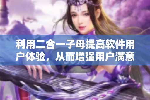 利用二合一子母提高软件用户体验，从而增强用户满意度的方法