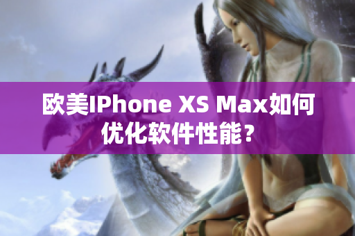 欧美IPhone XS Max如何优化软件性能？