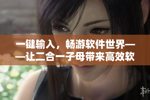 一键输入，畅游软件世界——让二合一子母带来高效软件编辑体验