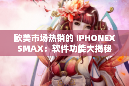 欧美市场热销的 IPHONEXSMAX：软件功能大揭秘