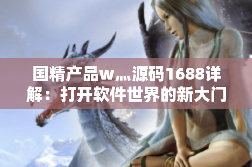 国精产品w灬源码1688详解：打开软件世界的新大门