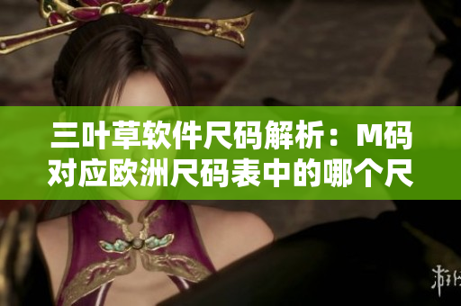 三叶草软件尺码解析：M码对应欧洲尺码表中的哪个尺码？