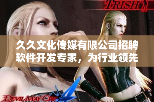 久久文化传媒有限公司招聘软件开发专家，为行业领先平台提供更优质服务