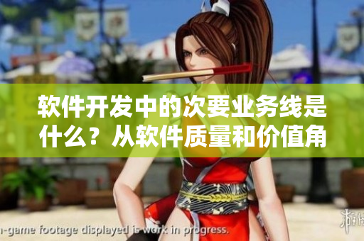 软件开发中的次要业务线是什么?从软件质量和价值角度出发进行剖析 软件开发中的次要业务线是什么?从软件质量和价值角度出发进行剖析