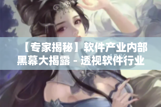 【专家揭秘】软件产业内部黑幕大揭露 - 透视软件行业真相