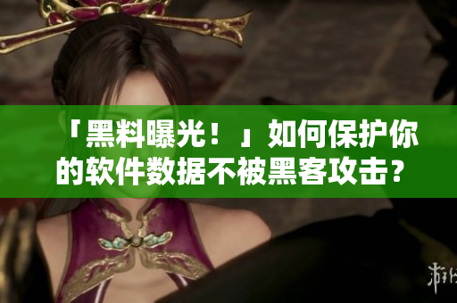 「黑料曝光!」如何保护你的软件数据不被黑客攻击? 「黑料曝光!」如何保护你的软件数据不被黑客攻击?