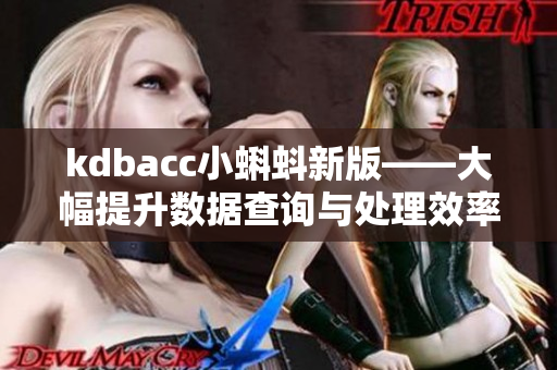 kdbacc小蝌蚪新版——大幅提升数据查询与处理效率