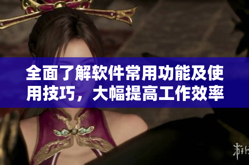 全面了解软件常用功能及使用技巧，大幅提高工作效率