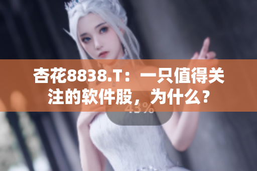 杏花8838.T:一只值得关注的软件股,为什么? 杏花8838.T:一只值得关注的软件股,为什么?