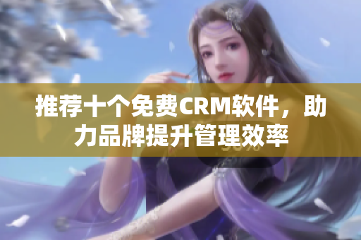 推荐十个免费CRM软件，助力品牌提升管理效率