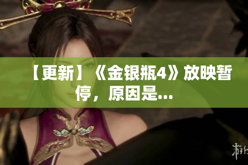 【更新】《金银瓶4》放映暂停，原因是...